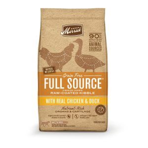 Merrick Full Source Grain-Free Raw-Coated Kibble with Chicken & Duck ...